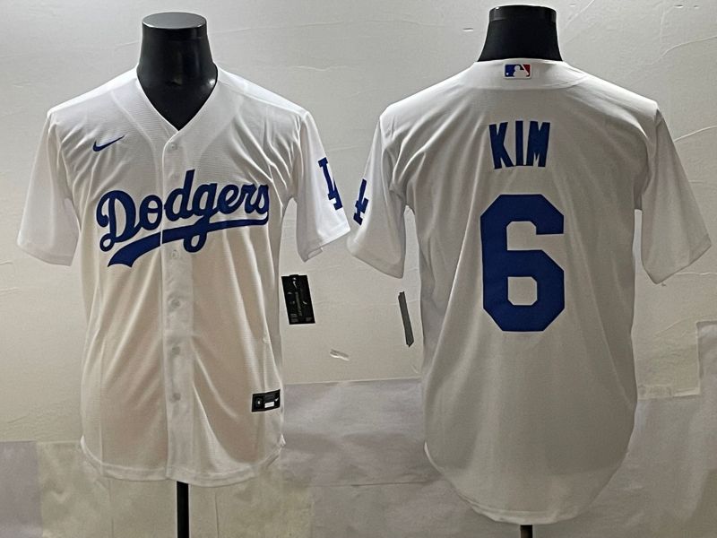 Men 2025 Los Angeles Dodgers #6 H.S.Kim White Game Nike MLB Jersey style 13->los angeles dodgers->MLB Jersey